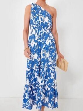 Hyacinth House by Tuckernuck Sybil Maxi Dress Floral One Shoulder Size S. NWT
